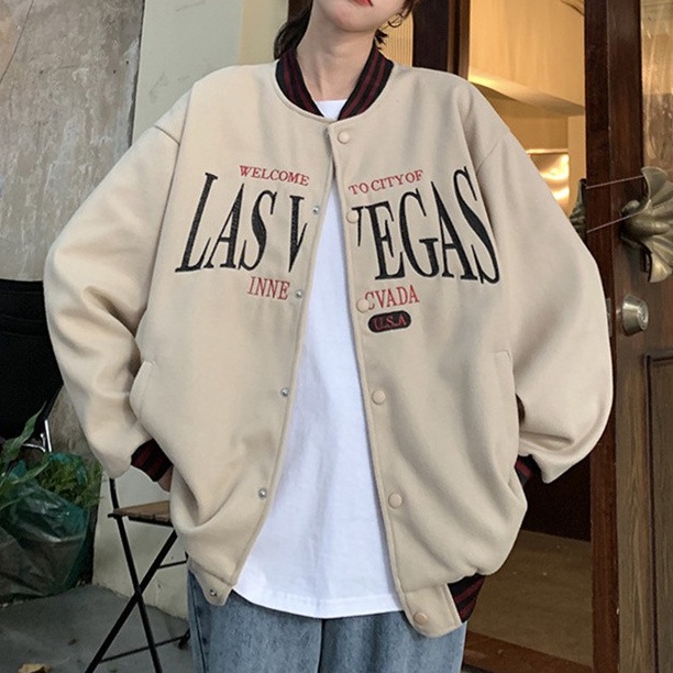 Áo bomber nữ form rộng thời tranng ulzzang đi học Áo khoác nữ bomber bóng chày VEGAS phong cách unisex đi chơi đi học