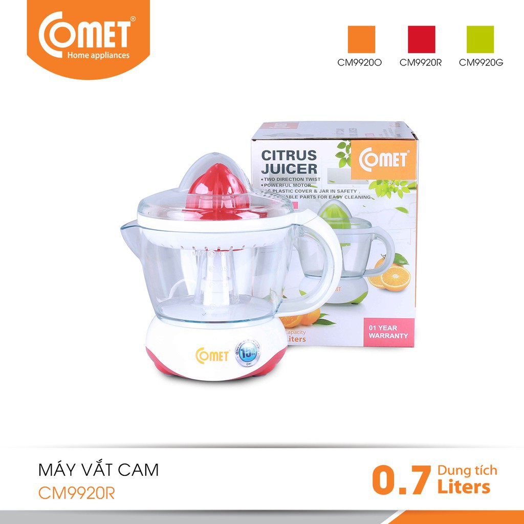 [Mã ELCOMET01 giảm 8% đơn 250K] Máy vắt cam 700ml COMET - CM9920