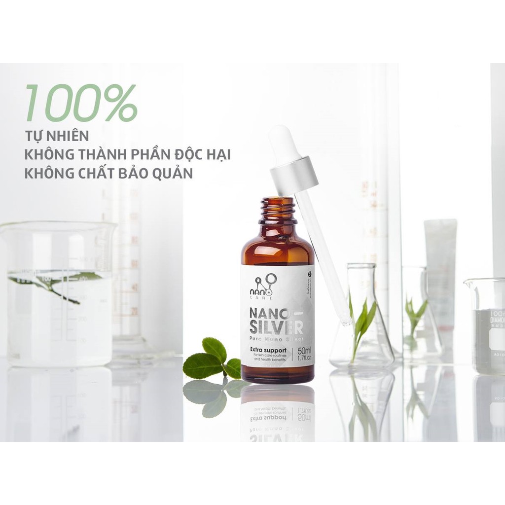 Nano bạc nguyên chất diệt khuẩn | Bạc tươi (Ag) - 50ml