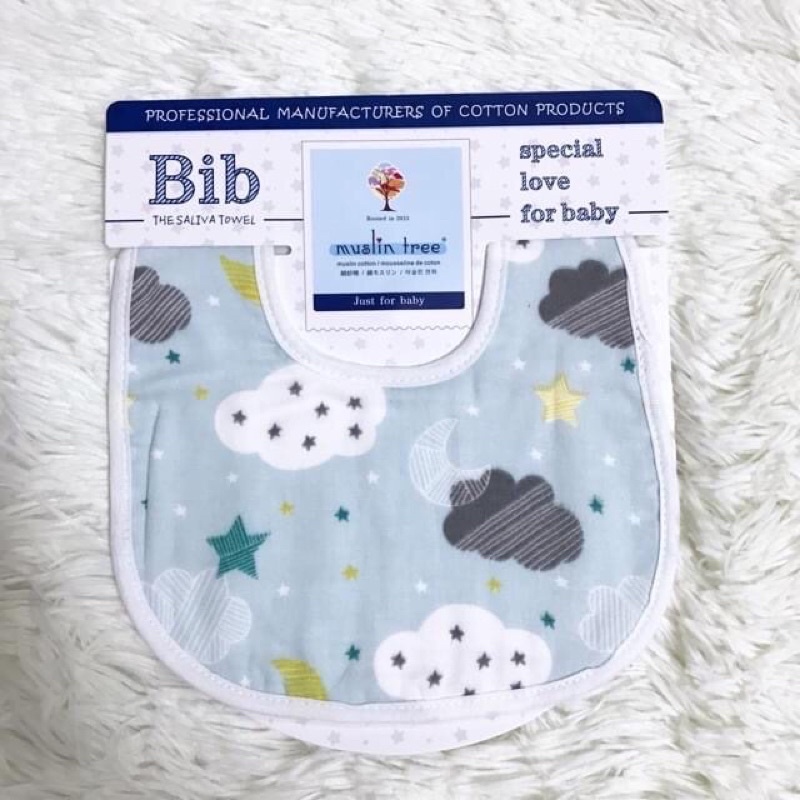 Yếm sợi tre Muslin tree BIB siêu thấm cho bé