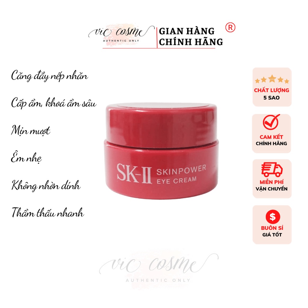 Kem mắt SkII SkinPowder Eye Cream mẫu mới mini