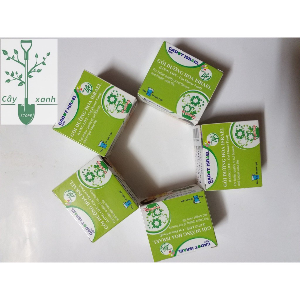1 Hộp 10 Gói Bột Pha Nước Cắm Hoa Tươi Lâu Long Life - Bột Dưỡng Hoa Không Héo, Lâu Tàn, Không Thối Nước