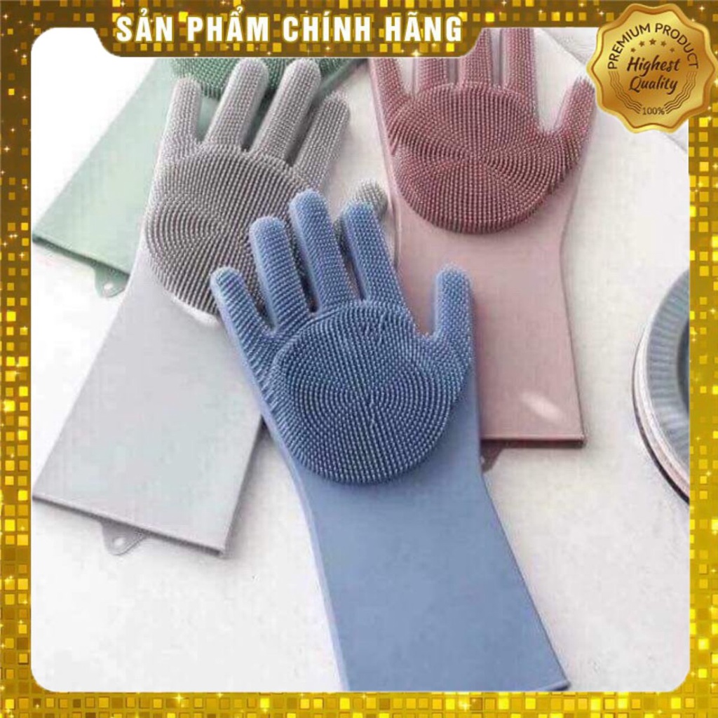 ❄❤️Găng tay rửa bát Silicon mềm mại (1 đôi)❤️