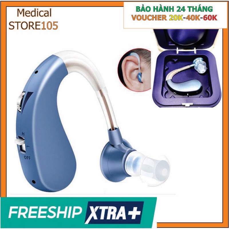 Máy Trợ Thính Không Dây, Tai Nghe Trợ Thính Cho Người Già Vhp 1204 - Hàng Chính Hãng