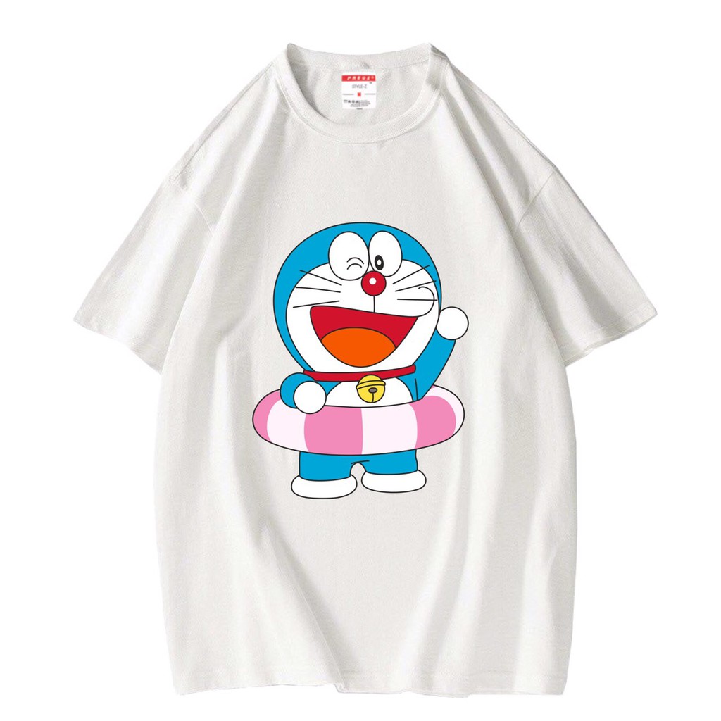 Áo Thun Nam Nữ In Hình DORAEMON Oversize Tay Lỡ