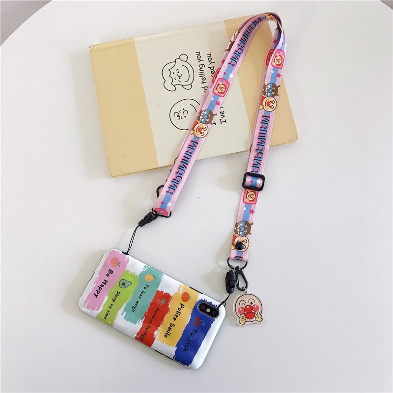 Dây đeo chéo họa tiết hoạt hình dễ thương gắn điện thoại