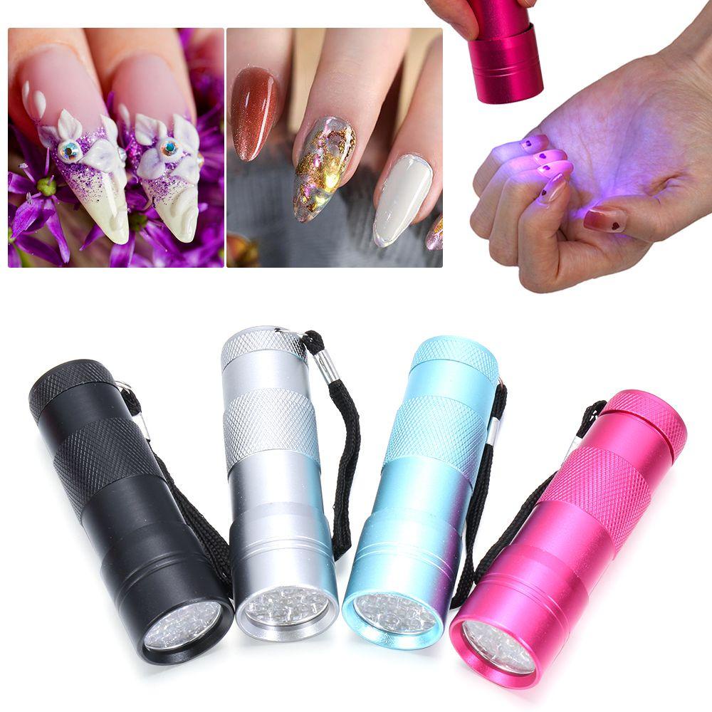 ❀Karen❀ Đèn LED UV 12 Bóng Làm Khô Móng Tay Bằng Hợp Kim Nhôm Nhiều Màu Sắc