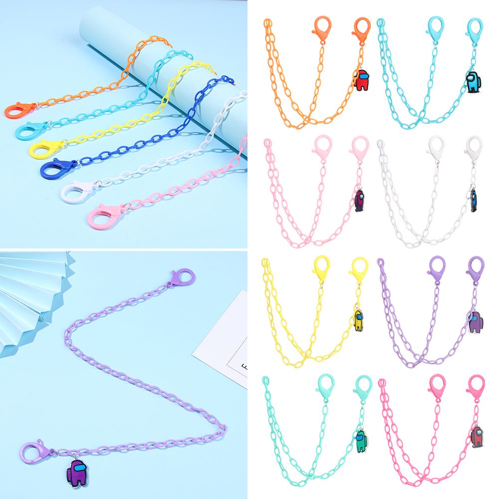 Dây đeo khẩu trang bằng acrylic nhẹ chống trượt chống mất nhiều màu sắc họa tiết hoạt hình