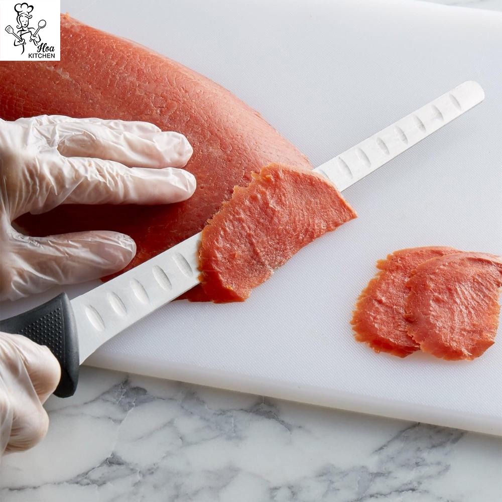 Dao Sashimi Dao Thái Lát Cá Hồi Lưỡi Granton 260 mm Dẻo Thép Nhật Cao Cấp Mercer USA