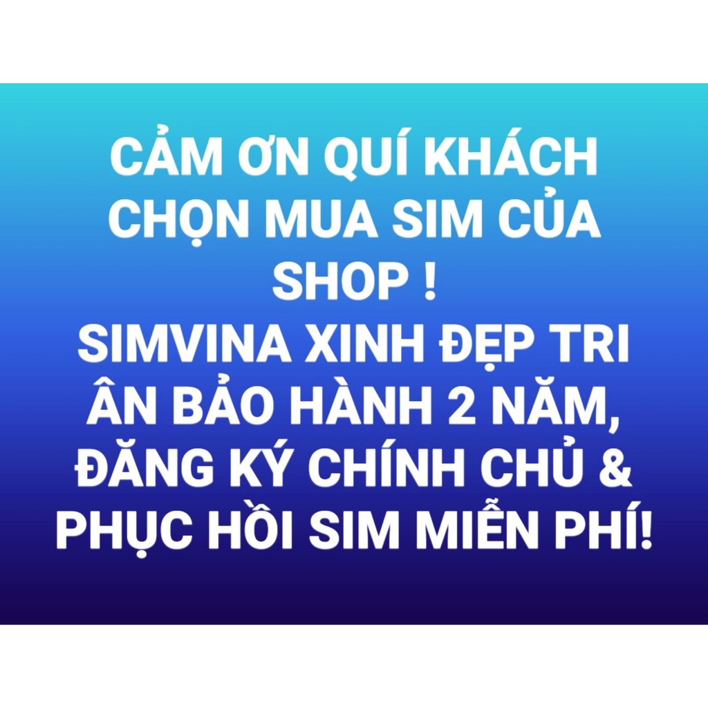 sim Vinaphone đẹp 3 cặp, tài khoản có ngay 299k, đăng ký được VD89, VD129, VD149, C69, C89, B50SV, alo35, Đồng giá 179k