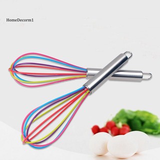 Phới đánh trứng cán thép không gỉ dây silicone cho nhà bếp