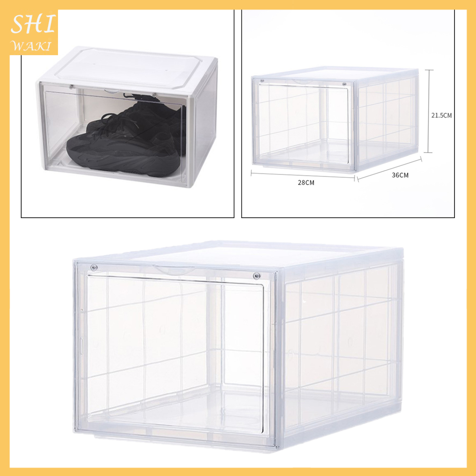 Strong Plastic Stackable Storage Box Boxes Containers Home Organizer