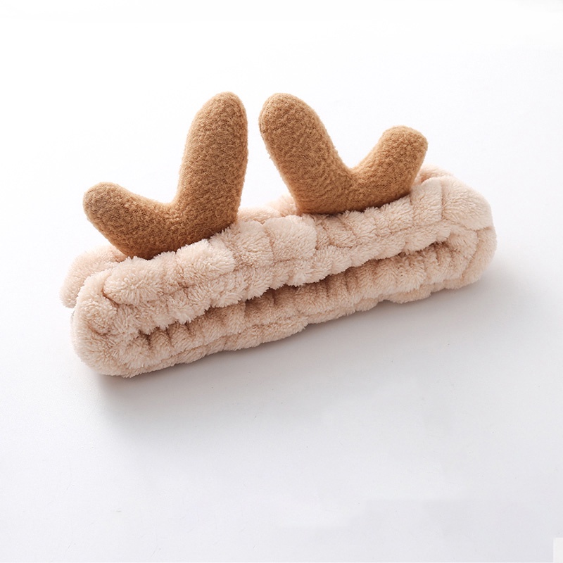 Băng đô Haimeikang chất liệu vải lông họa tiết dễ thương phong cách Hàn Quốc dùng khi rửa mặt