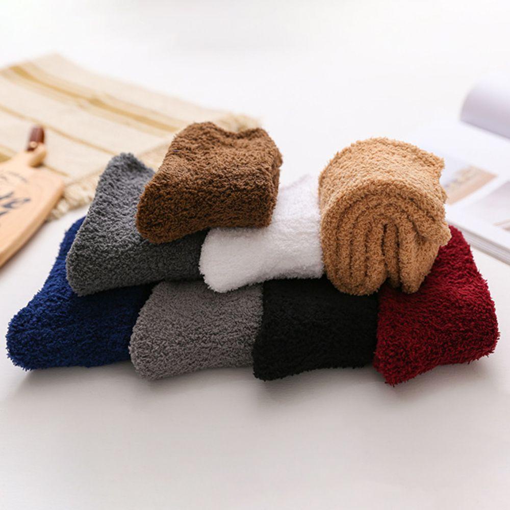 Vớ Nhung San Hô Dày Mềm Mại Màu Trơn MIHAN1