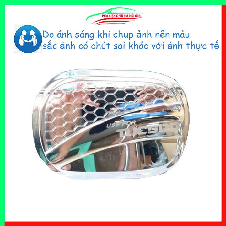 Ốp nắp xăng Tucson 2016-2021 mạ crom bảo vệ chống trầy trang trí ô tô
