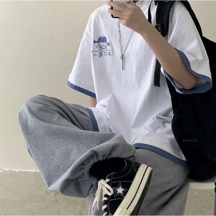 Áo thun tay lửng phong cách ins
