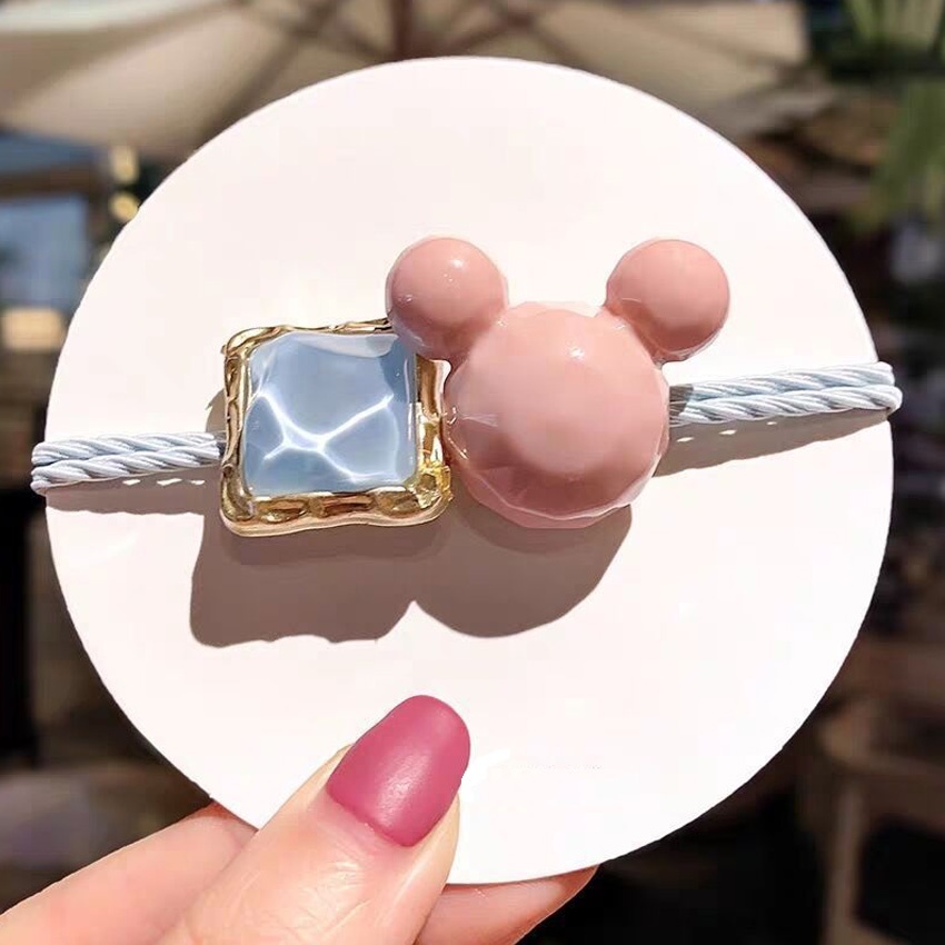 Dây buộc tóc nữ hình gấu - Set 5 dây cột tóc dễ thương, bền đẹp - NASI Store