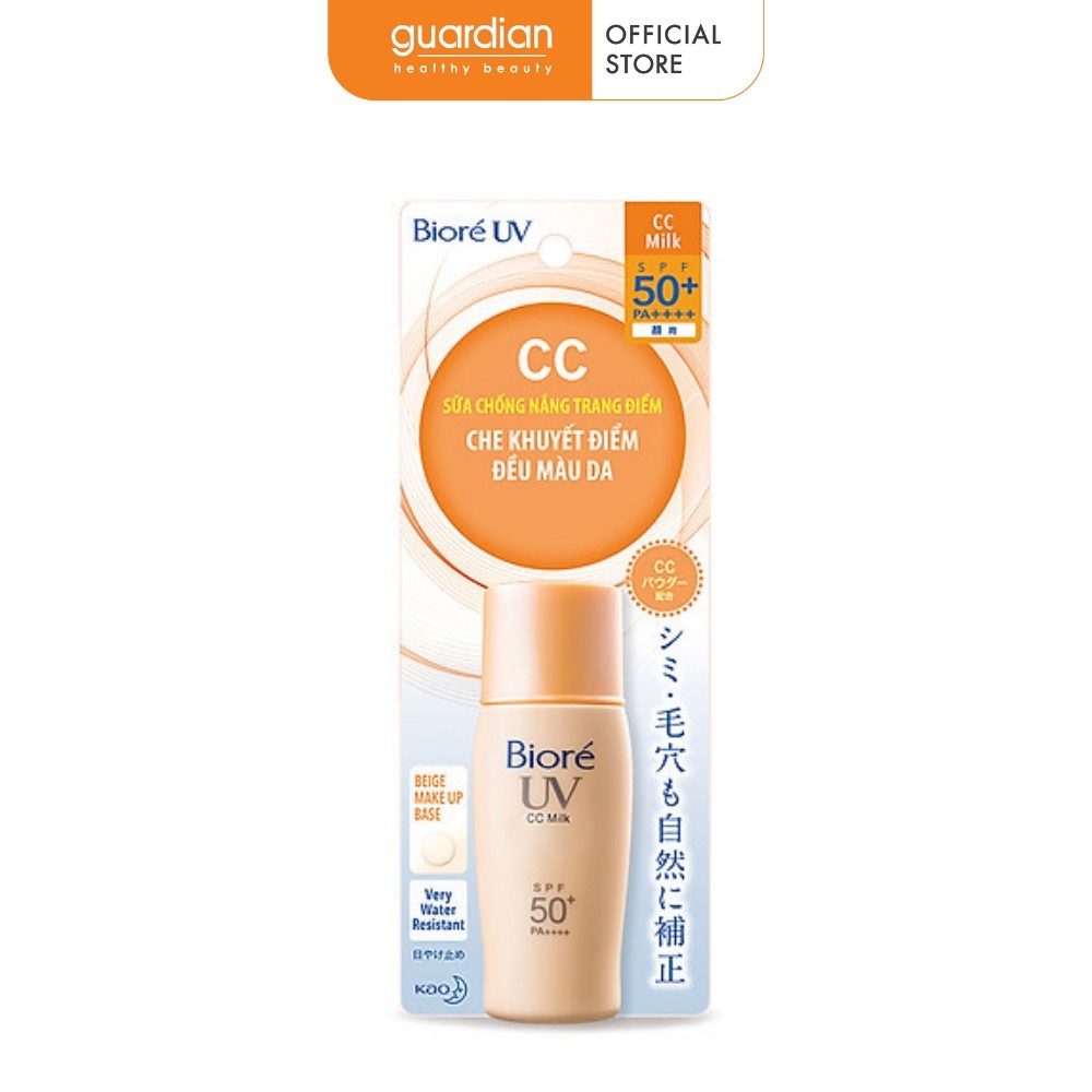Sữa Chống Nắng Biore CC - Che Khuyết Điểm & Đều Màu Da Spf50+/Pa++++ (30ml)