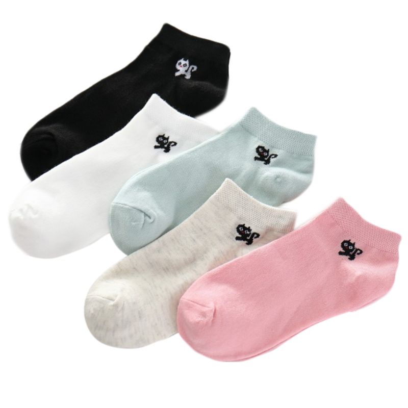 Vớ Cotton Cổ Thuyền Chống Trượt 15 Kiểu Hàn Quốc Cho Nam &amp; Nữ