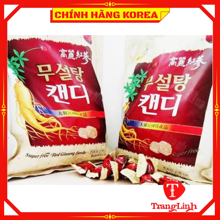 Kẹo sâm không đường hàn quốc, kẹo hồng sâm gói 500gr - tranglinhkorea