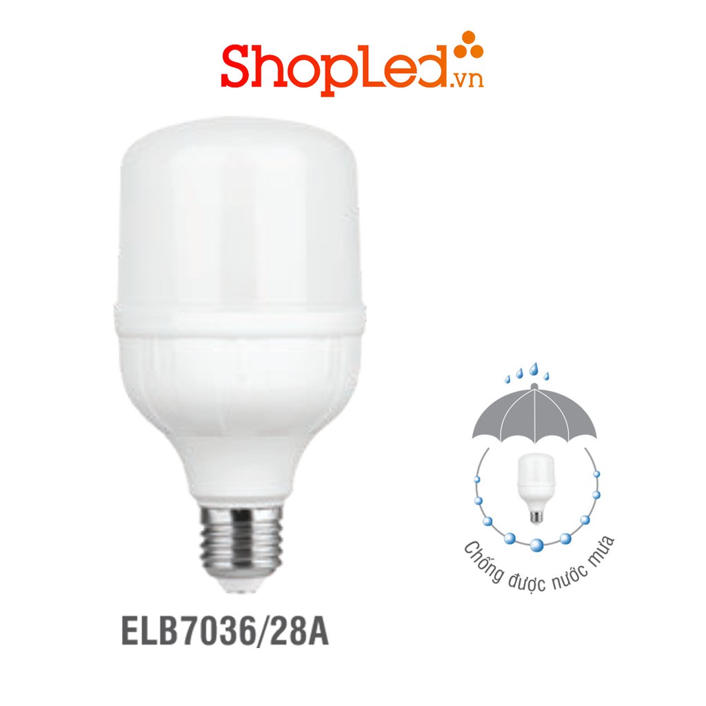 Bóng đèn LED Bulb ELB7036 Roman ánh sáng ấm, chịu nhiệt tốt + Chống được nước mưa