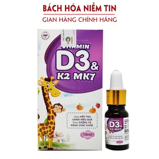 Vitamin D3 K2 Mk7 dạng nhỏ giọt tiện dụng giúp bé hấp thụ canxi tăng