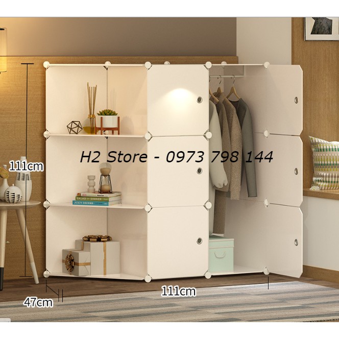 [SIỂU RẺ] TỦ NHỰA ĐA NĂNG DỄ DÀNG LẮP GHÉP CHO TRẺ 9 Ô (GỒM 3 KỆ GÓC) VÁCH TRẮNG CỬA TRẮNG ĐỤC THÔNG MINH sâu 47cm