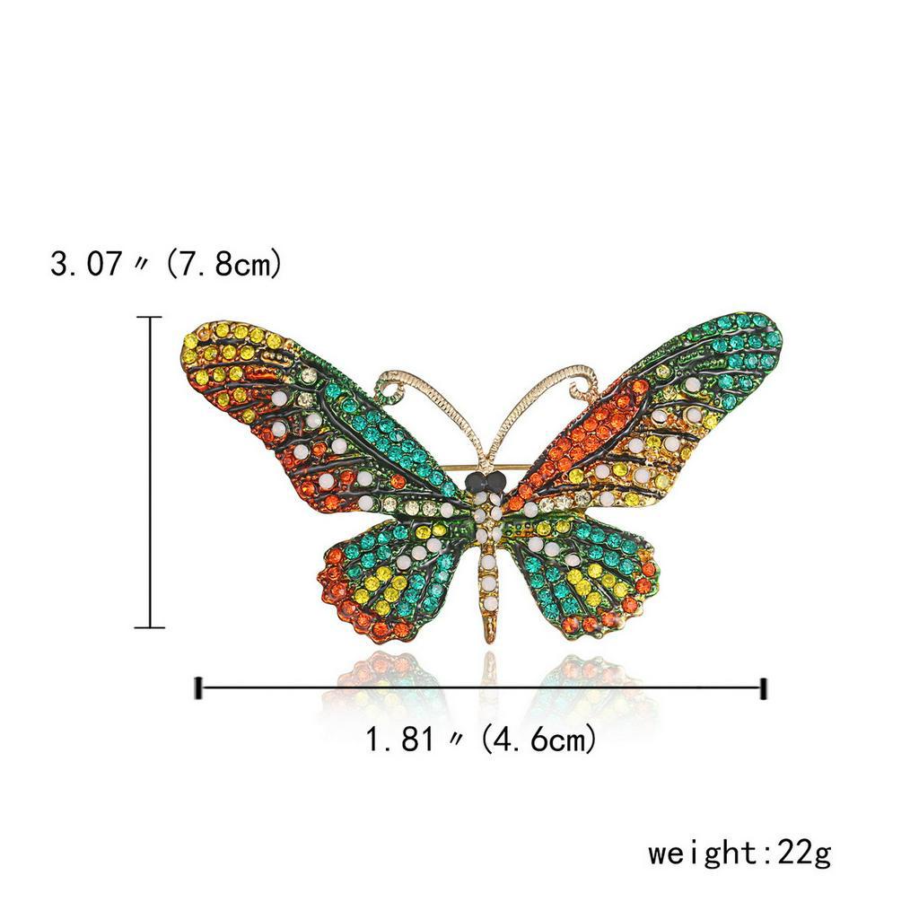 Ghim Cài Áo Hình Bươm Bướm Đính Kim Cương Giả Thời Trang Cho Nữ