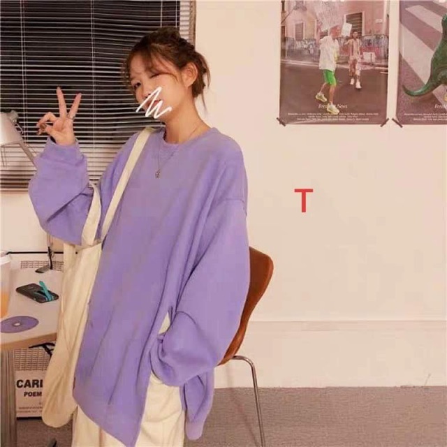 Áo bo gấu xẻ tà trơn T.TH447