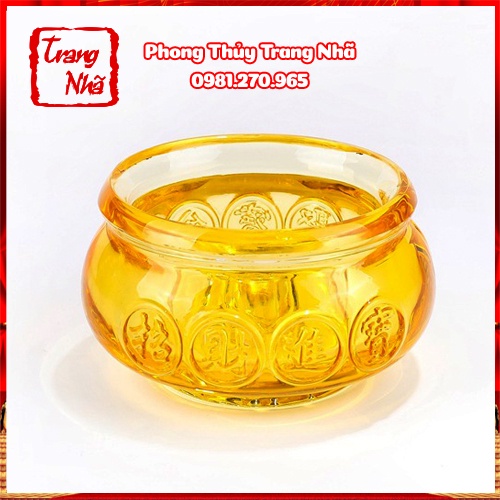 Bát Tụ Bảo - Tụ Bảo Bồn size 5cm - 6cm - 8cm - 10cm - 12cm Lưu Ly Chiêu Tài Hút Lộc