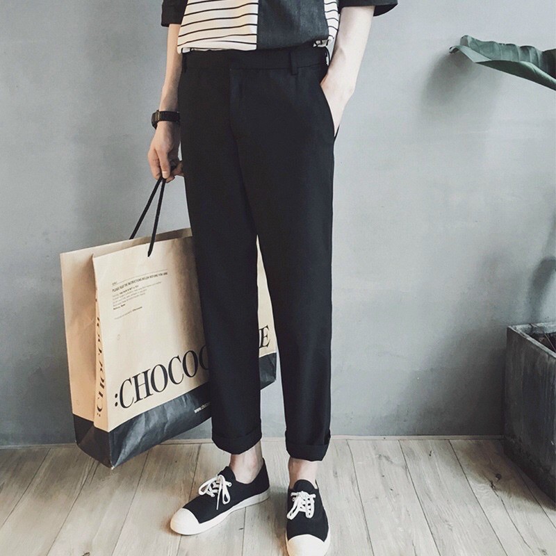 quần baggy âu unisex nam 7 nữ ( kèm ảnh thật tại shop ) | BigBuy360 - bigbuy360.vn