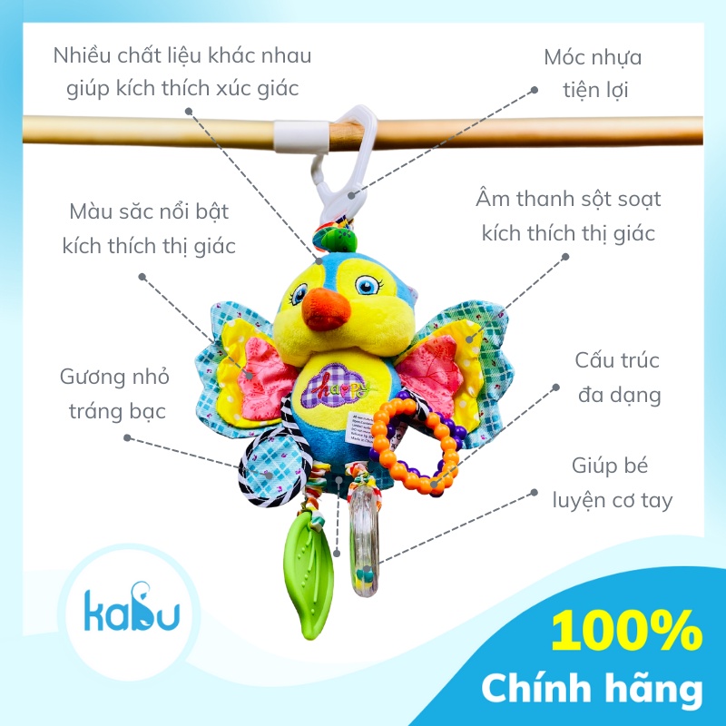 KABU - Đồ Chơi Treo Cũi Phát Triển Đa Giác Quan Cho Bé Từ 0-6 Tháng Tuổi, Đom Đóm Phát Triển Đa Xúc Giác Cho Bé Từ 0-6 T