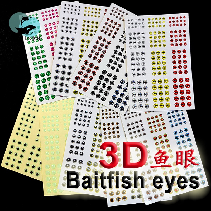 Set 183 Mắt Cá 3D Bằng Nhựa Kèm Móc Câu Chuyên Dụng