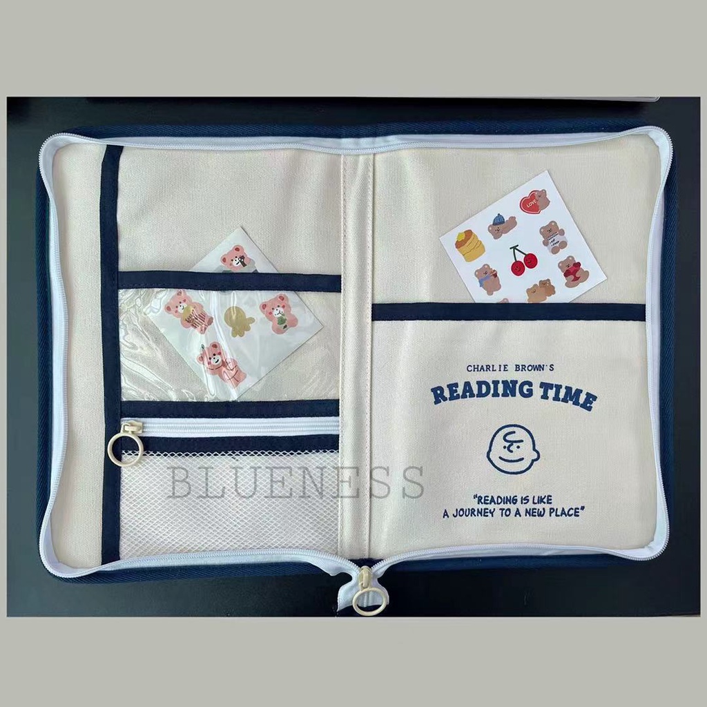 Túi đựng máy tính bảng bằng vải bạt in hình Snoopy 11-inch