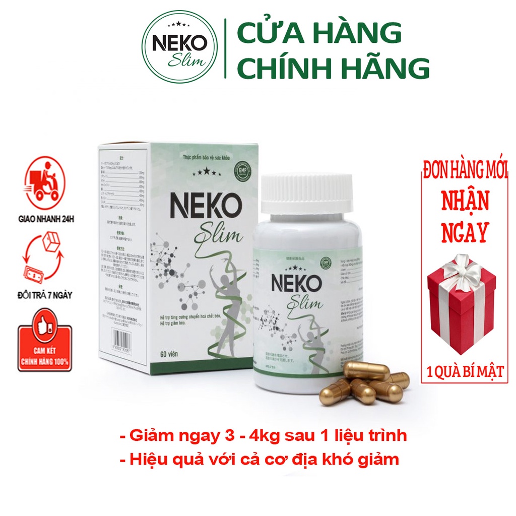 Neko Slim Viên uống Giảm cân Nhanh cấp tốc an toàn detox Không Phải Thuốc Giảm Cân