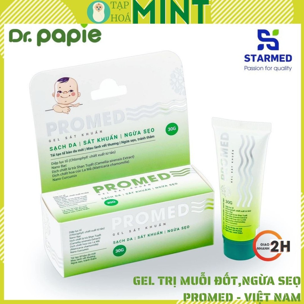 Gel kháng khuẩn muỗi đốt, ngừa sẹo cho bé Promed 30g - Tạp hoá mint