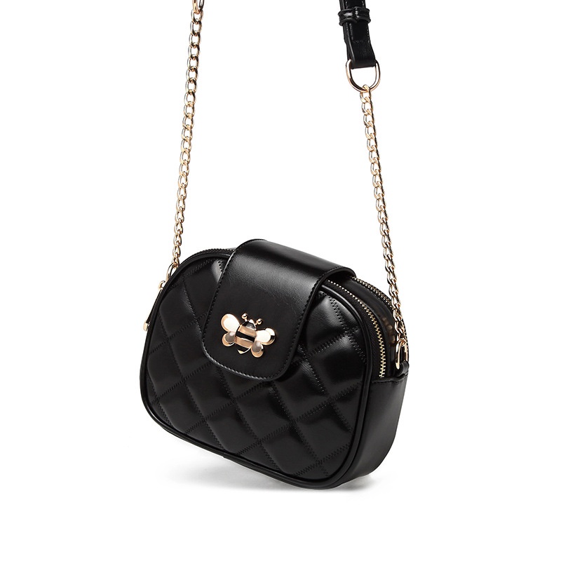 Túi Da PU Đeo Chéo Hình Ong Đính Đá Thời Trang Cho Nữ