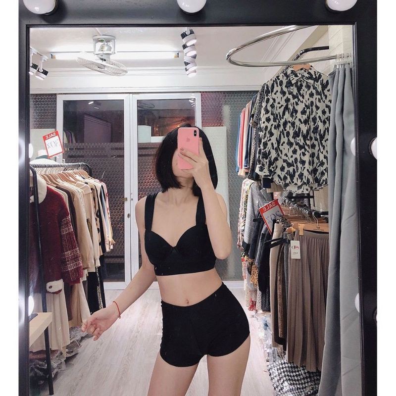 Bikini, Đồ Bơi Đi Biển Hai Mảnh Tay Vuông Cạp Cao Sexy NS16 | BigBuy360 - bigbuy360.vn