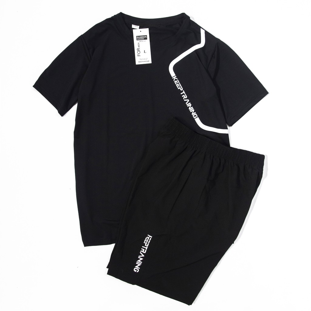Bộ thể thao nam mùa hè FATINO chất thun lạnh tập gym sport BTT01 | BigBuy360 - bigbuy360.vn