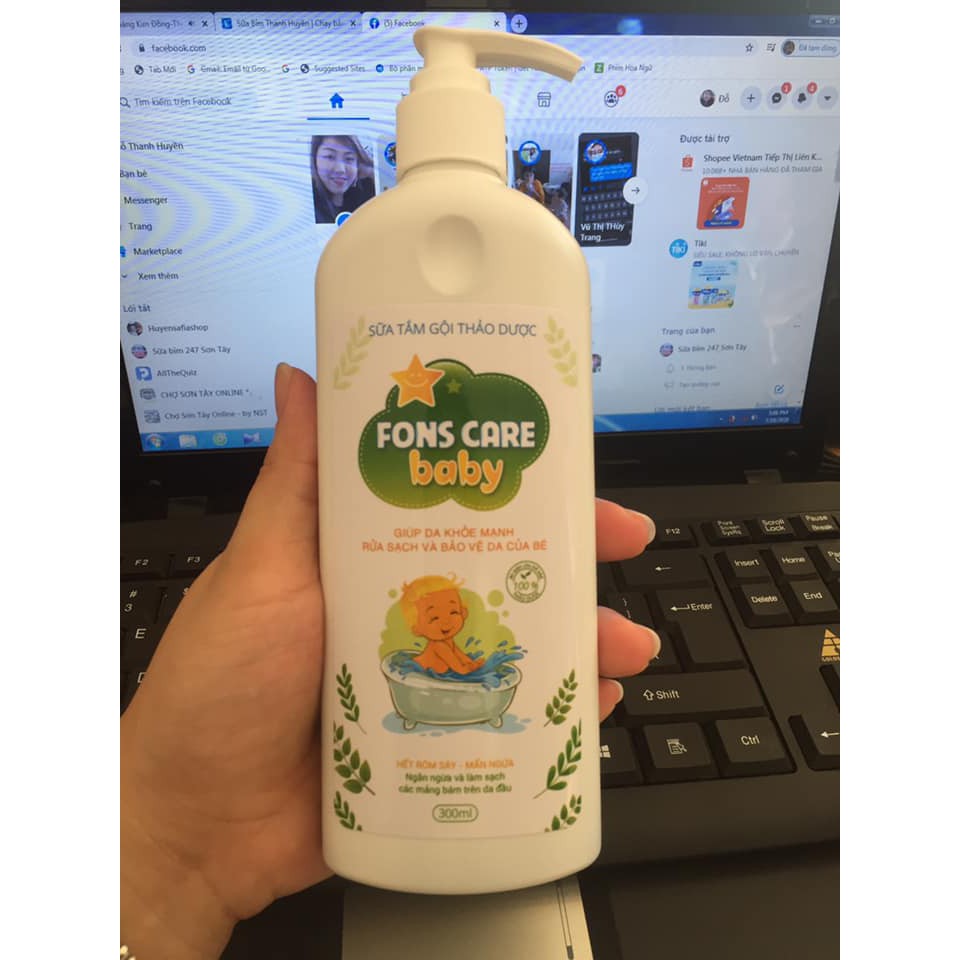 Sữa Tắm Gội Thảo Dược Cho Trẻ Em Fons Care Baby - 100% Thảo Dược Thiên Nhiên