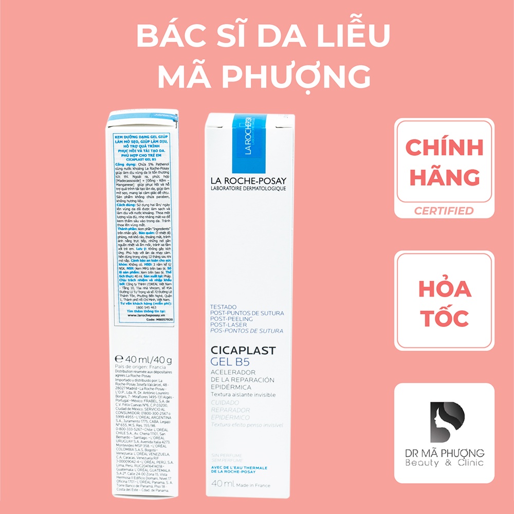 [CHÍNH HÃNG] Gel dưỡng phục hồi da, ngừa thâm B5 La Roche Posay Cicalplast 40ml