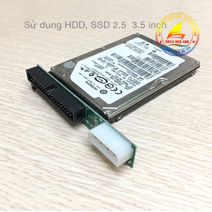 Adapter chuyển đổi HDD SATA sang ATA 40pin. Chuyển đổi ổ cứng HDD, SSD chuẩn SATA 7+15pin sang IDE 40pin/39pin Mainboard