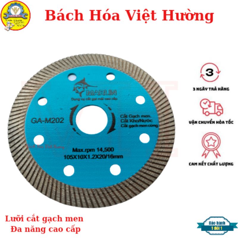 Lưỡi cắt Gạch, đá, bê tông đa năng cao cấp Marlin lắp máy cầm tay, cắt gọt, mài sắc bén, cắt gạch men cứng khô và ướt