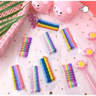 Vỉ kẹp tóc 10 chiếc nhiều màu