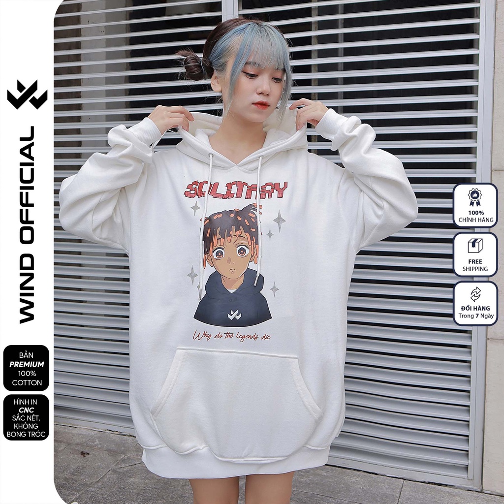 Áo hoodie unisex form rộng WIND Rapper Say bản Premium nỉ ngoại nam nữ oversize ulzzang