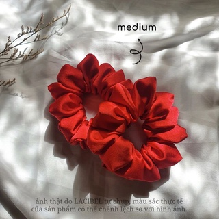 Cột tóc vải LACIBEL scrunchies, buộc tóc vải lụa mềm mịn