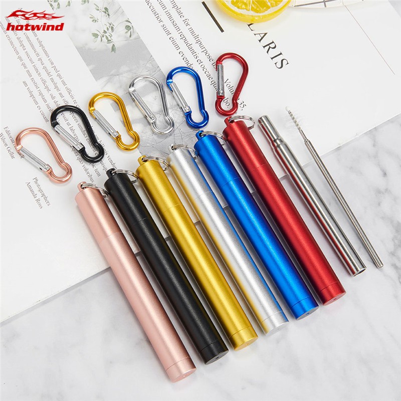Set 4 Ống Hút Bằng Thép Không Gỉ Cao Cấp Tiện Dụng