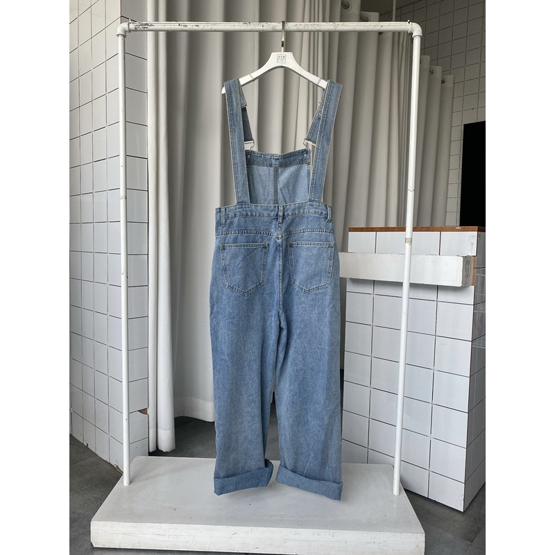 [Mã FADIRECT20 giảm 20K đơn 150K] Quần yếm jean ống suông lưng dây - YQD122 | BigBuy360 - bigbuy360.vn