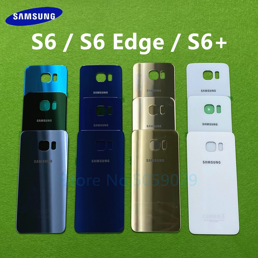 Ốp lưng kính mặt kính phía sau che pin cho Samsung Galaxy S6 Edge S6 S6+ S6 Edge Plus G925 G925F G920 G920F G928 G928F