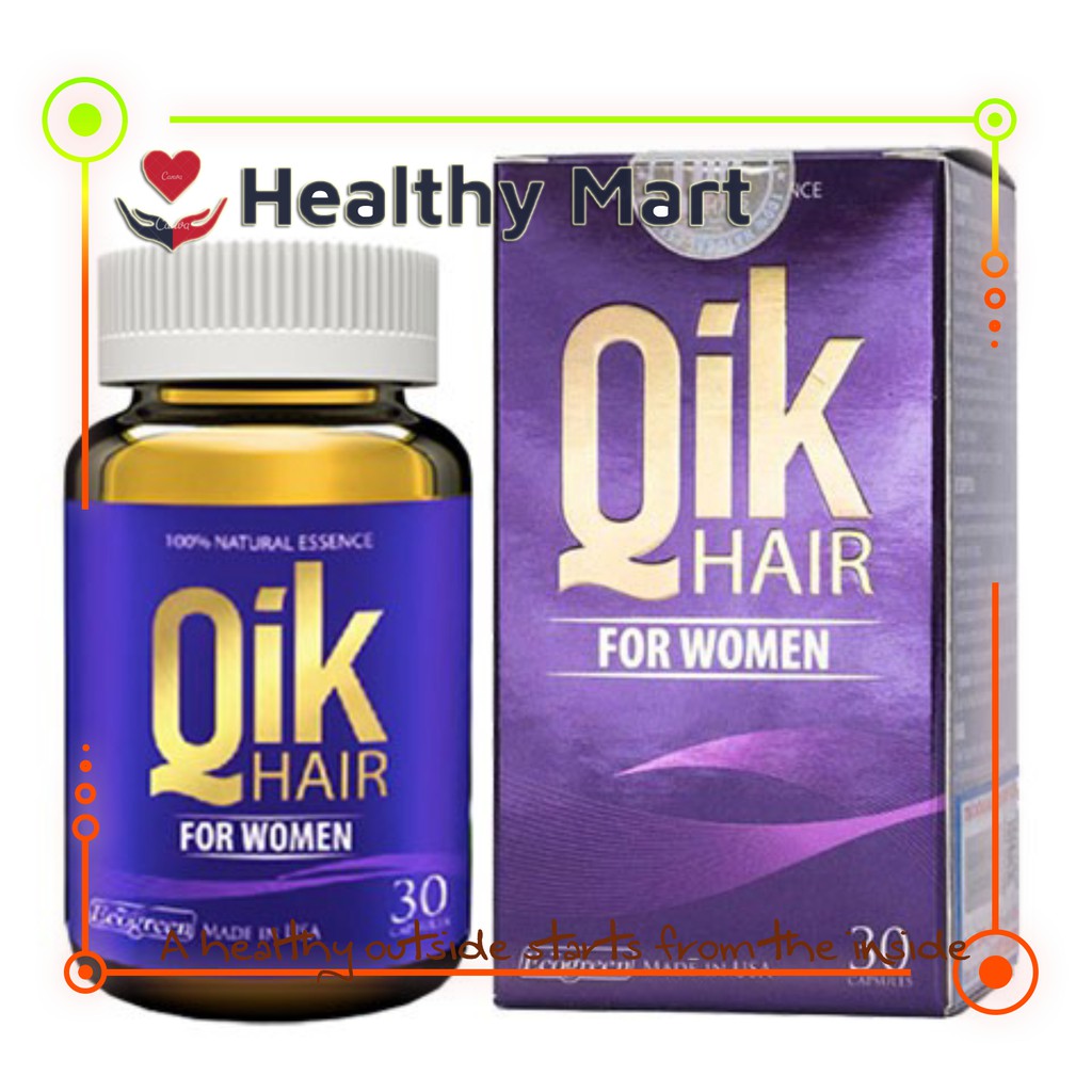 ✔️️️[Chính hãng] QIK Hair lọ 30 viên - Giảm gãy rụng, kích thích tóc mọc nhanh